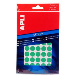 Etiketter grn  13mm - 616 stk.