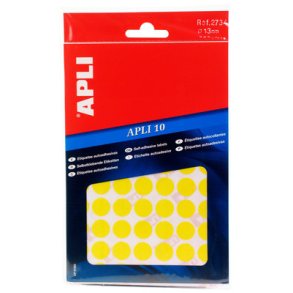 Etiketter gul  13mm - 616 stk.