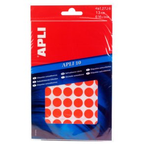 Etiketter rd  13mm - 616 stk.