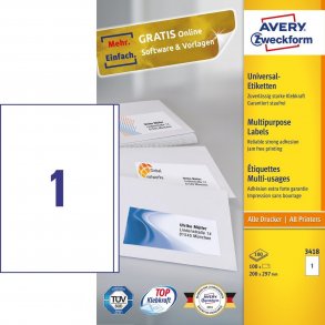 Permanentklbende universaletiketter - Hvide labels 1stk