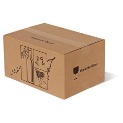 Flaskekasse 6'er - til 6 vinflasker - 25 kasser