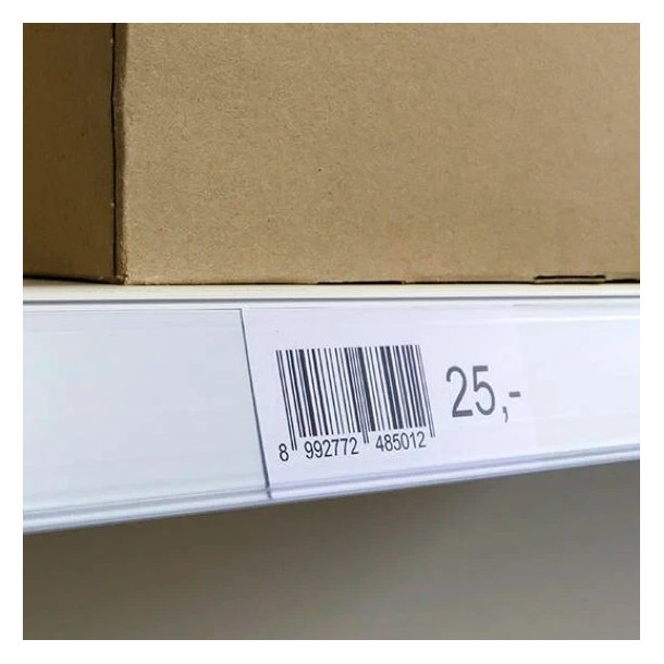 Hyldeforkant m/ tape Transparent 39x1000 mm 5 stk.