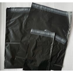 Sort forsendelsespose 240 x 350 100 stk.