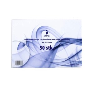 Kuverter C4 lukl. 80g - 50 stk