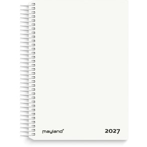 Mayland 2027 kalender, 1-Dags Spiral - hvid