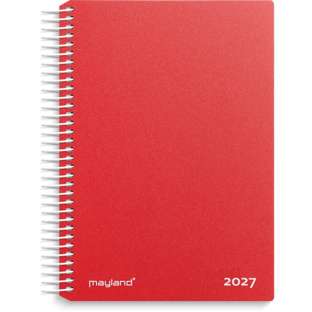 Mayland 2027 kalender, 1-Dags Spiral - R�d