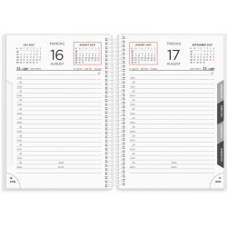 Mayland 2027 kalender, 1-Dags Spiral - hvid