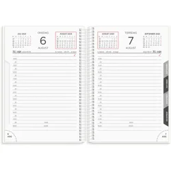 Mayland 2025 kalender, 1-Dags Spiral - hvid