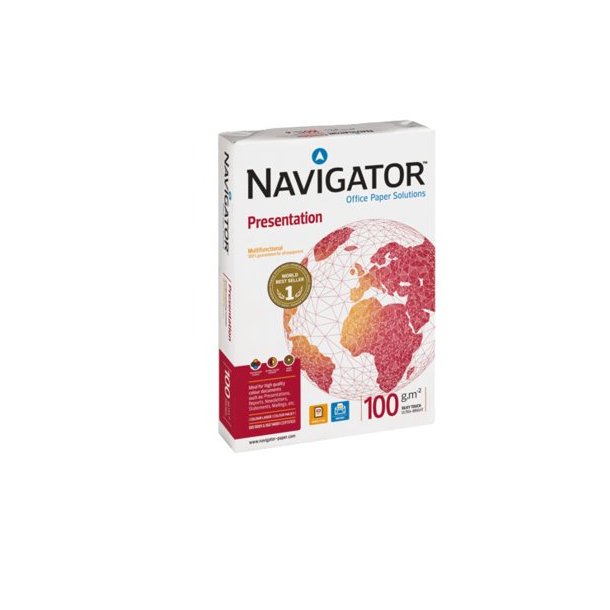 Kopipapir hvid A4 Navigator Presentation - 100g - 500 stk.