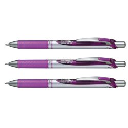 Gelpen Pentel energel violet, BL77 m/trykknap - 12 stk