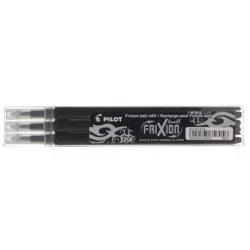 Refill Pilot Frixion click, sort 0,7mm -  3 stk.