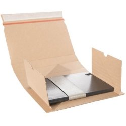 Rulleomslag med klb til LP/Vinyl plader - 320x320x80mm - 25 stk.