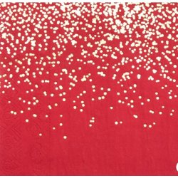 Rd/guld servietter, 10 stk.