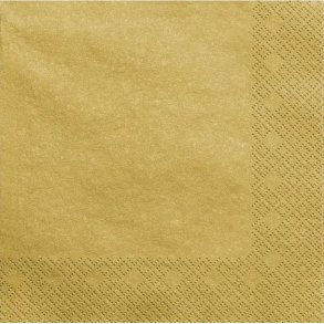 Guld Servietter 40 x 40 cm. 20 stk.