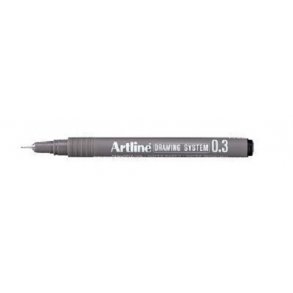 Tegnepen Artline Drawingpen, 0,3 mm sort