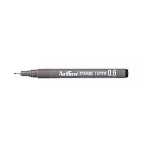 Tegnepen Artline Drawingpen, 0,6 mm sort