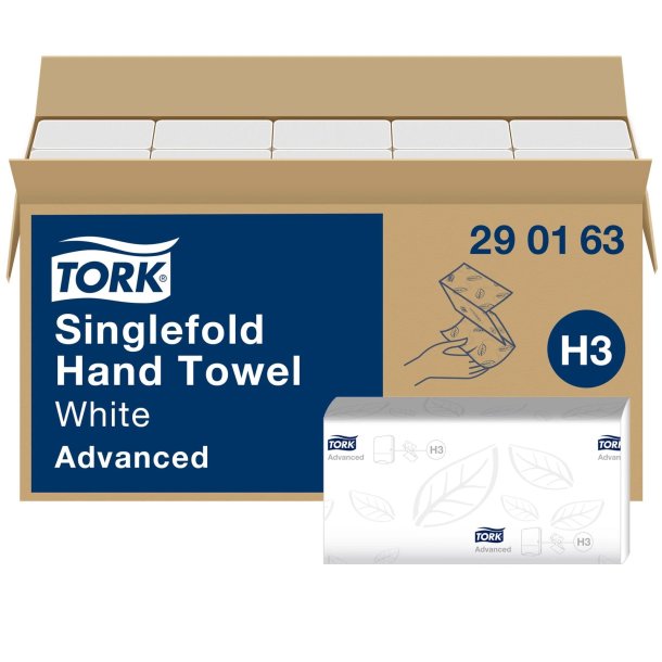 Hndkldeark Tork Advanced H3, Soft, 2-fold, 2-lag - 3750 ark