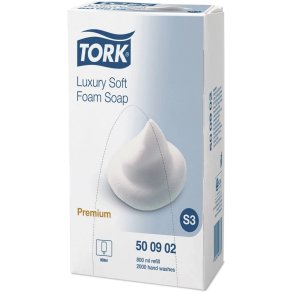 Tork Skums�be Luksus S3, Ufarvet, Premium - 800 ml