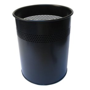 Twin metal papirkurv sort, 15L - 1 stk