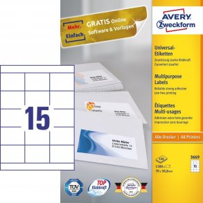 Avery - Permanentklbende universaletiketter