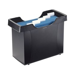 Leitz Plus sort arkivboks inkl 5stk hngemapper, bl