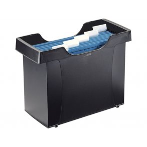 Leitz Plus sort arkivboks inkl 5stk h�ngemapper, bl�