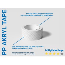 Logotape 2 farvet - Acryltape - 72 ruller
