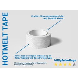 Logotape 1 farve - Hotmelt tape - 72 ruller