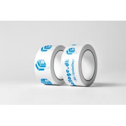 Logotape 1 farve - Akryl tape - 72 ruller Hvid