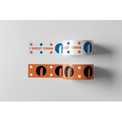 Logotape 2 farvet - Acryltape - 72 ruller