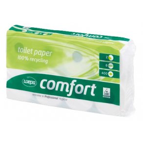 Toiletpapir 2-lags hvid 30m, Comfort - 64 rll