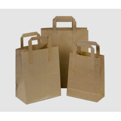 Papir brepose 4,9L - 500 stk 180x85x220mm brune papirposer med Hank