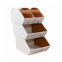 Plukkasser Lux 125x300x140 hvid - 50 stk