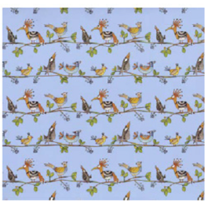 Gavepapir - Tropiske fugle, brne gavepapir, 57cm - 1 rulle