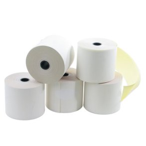 Kasserulle m/kopi 57x70x12mm, 25m creme - 1 stk.