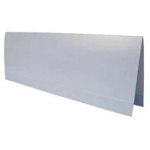 Bordskilt plast t/indstik 250x80mm hvid/klar - 10 stk.