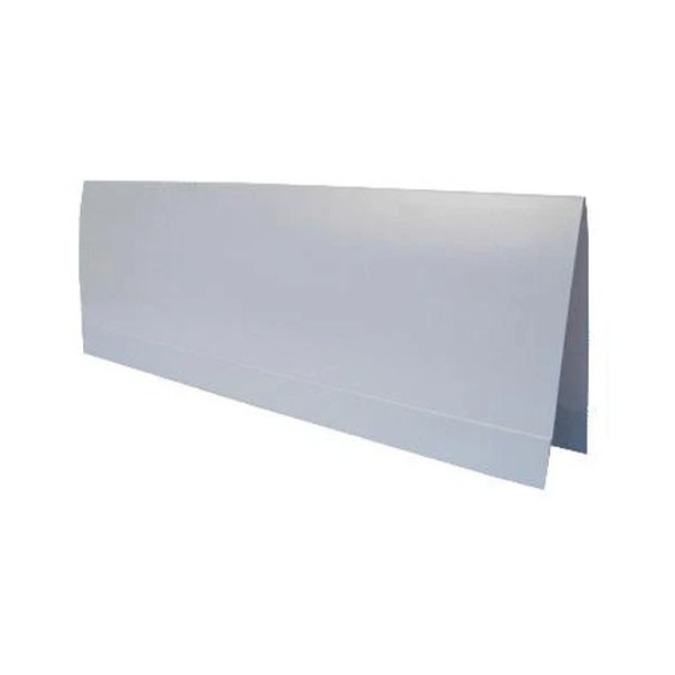 Bordskilt plast t/indstik 250x80mm hvid/klar - 10 stk.
