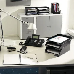 Brevbakke Leitz Plus slim, sort - 1 stk