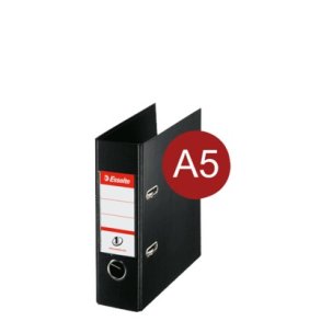 Brevordner - Esselte Power PP A5/75mm Black 5 stk.