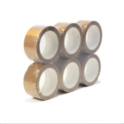 Pakketape, brun PP acrylic, Low noice - 6 rll