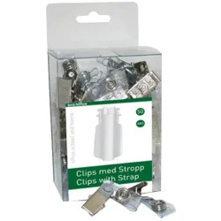 Seleklemme med plastrem, Pakke med 50 stk.