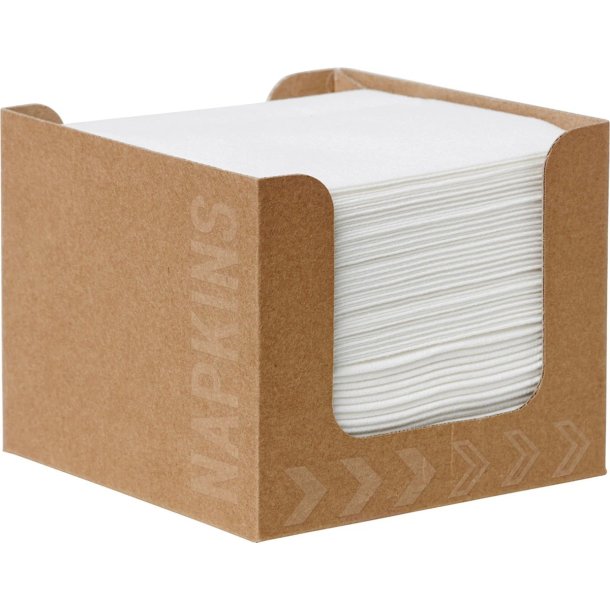 Hvide dunisoft kaffe servietter, 20x20cm - 50 stk.