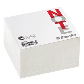 Esselte Pad-cube 10x10cm, 500 sider hvide - 12 stk