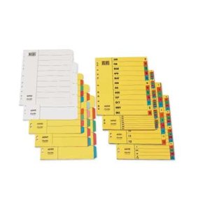 Register A4 1-6, gr plast - 10 st