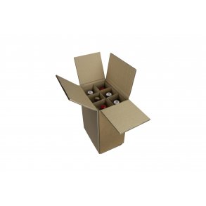 Flaskekasser til l - 6 lflasker - 20 stk