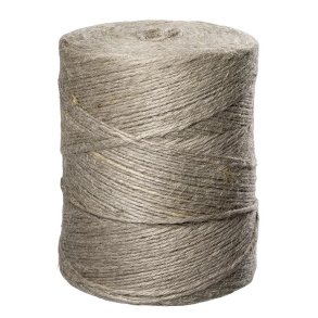 Flaxcordel 4 streng, lysegr� - 1 kg