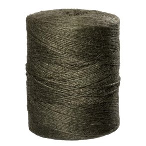Flaxcordel 4 streng, oliven - 1 kg.