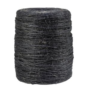 Flaxcordel 4 streng, sort - 1 kg.