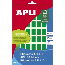 Etiketter grnne 12x18 mm - 1 pakke - 488 etiketter