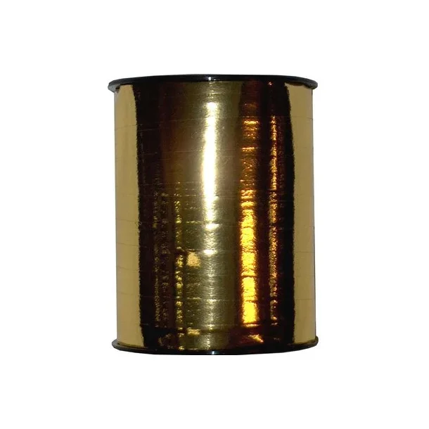Gavebnd metalic 10mm guld, fv. 06 - 1 rulle
